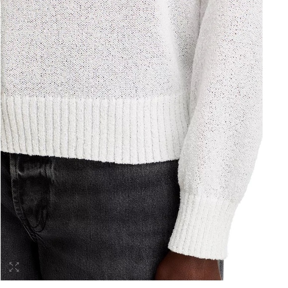 Aqua Love Graphic Crewneck Sweater Small White/Pink NWT - Picture 4 of 6